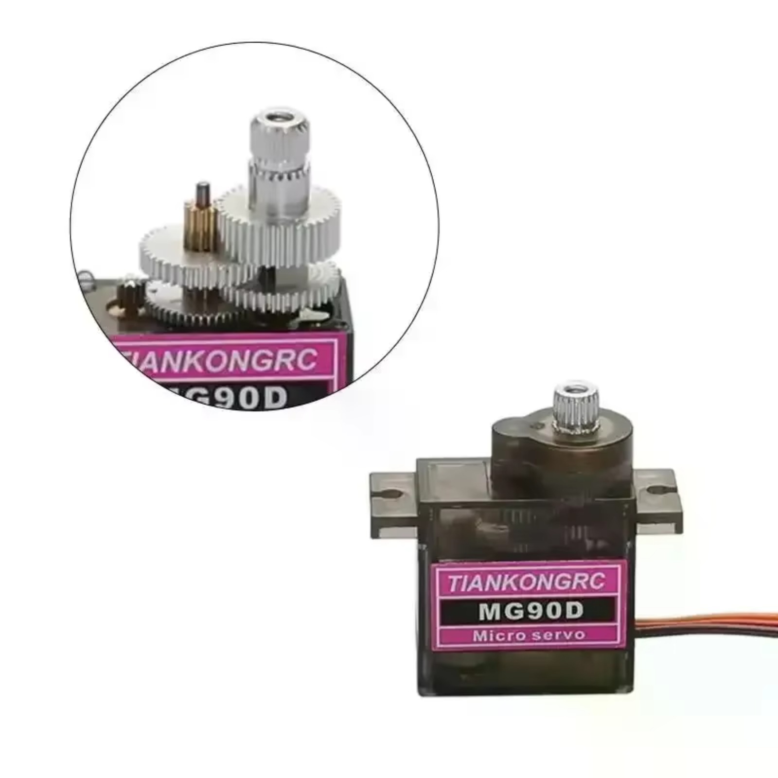 Rc Helicopter Servo - Servomoteur à engrenages métalliques MG90D 9g,
