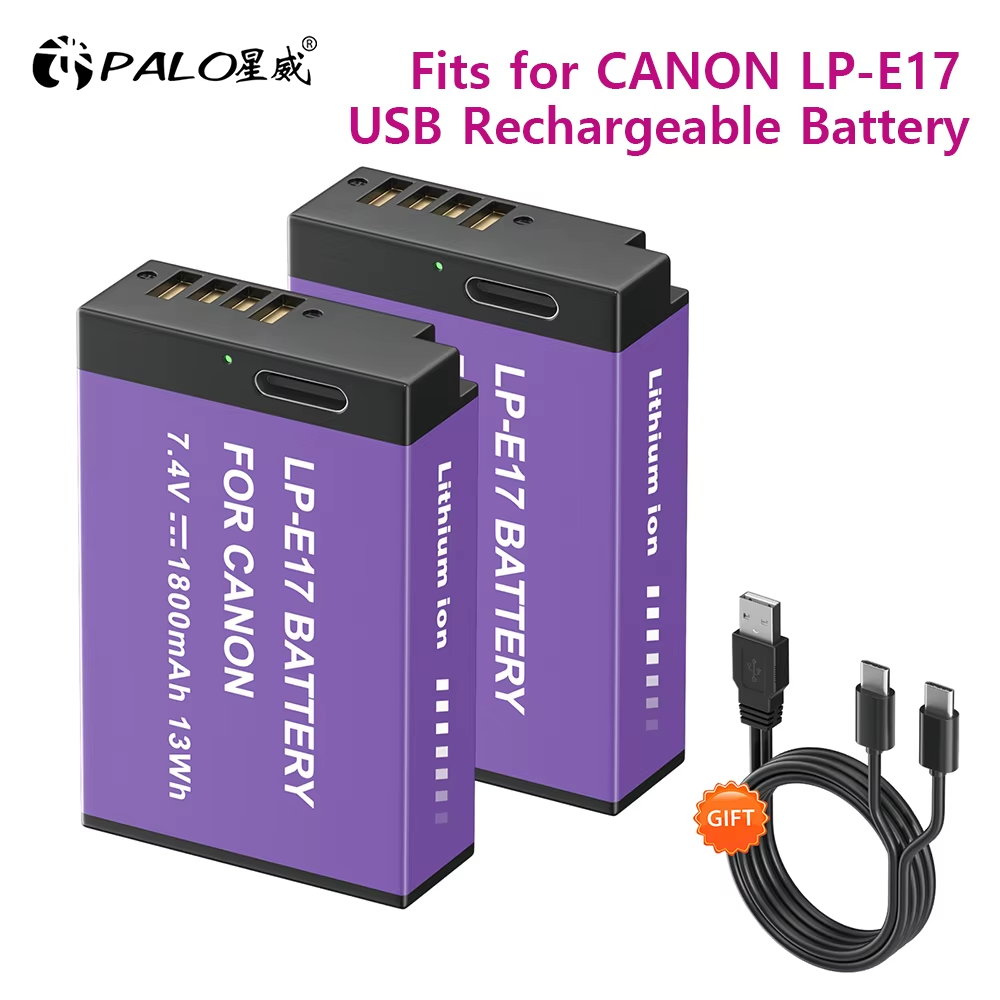 Canon Camera Eos R8 - Batterie PALO LPE17 LP E17 LP-E17